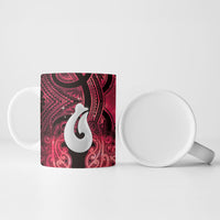 Personalised Maori Matariki Hei Matau Whero Ceramic Mug Maori Kowhaiwhai Pattern Galaxy LT01 - Polynesian Pride