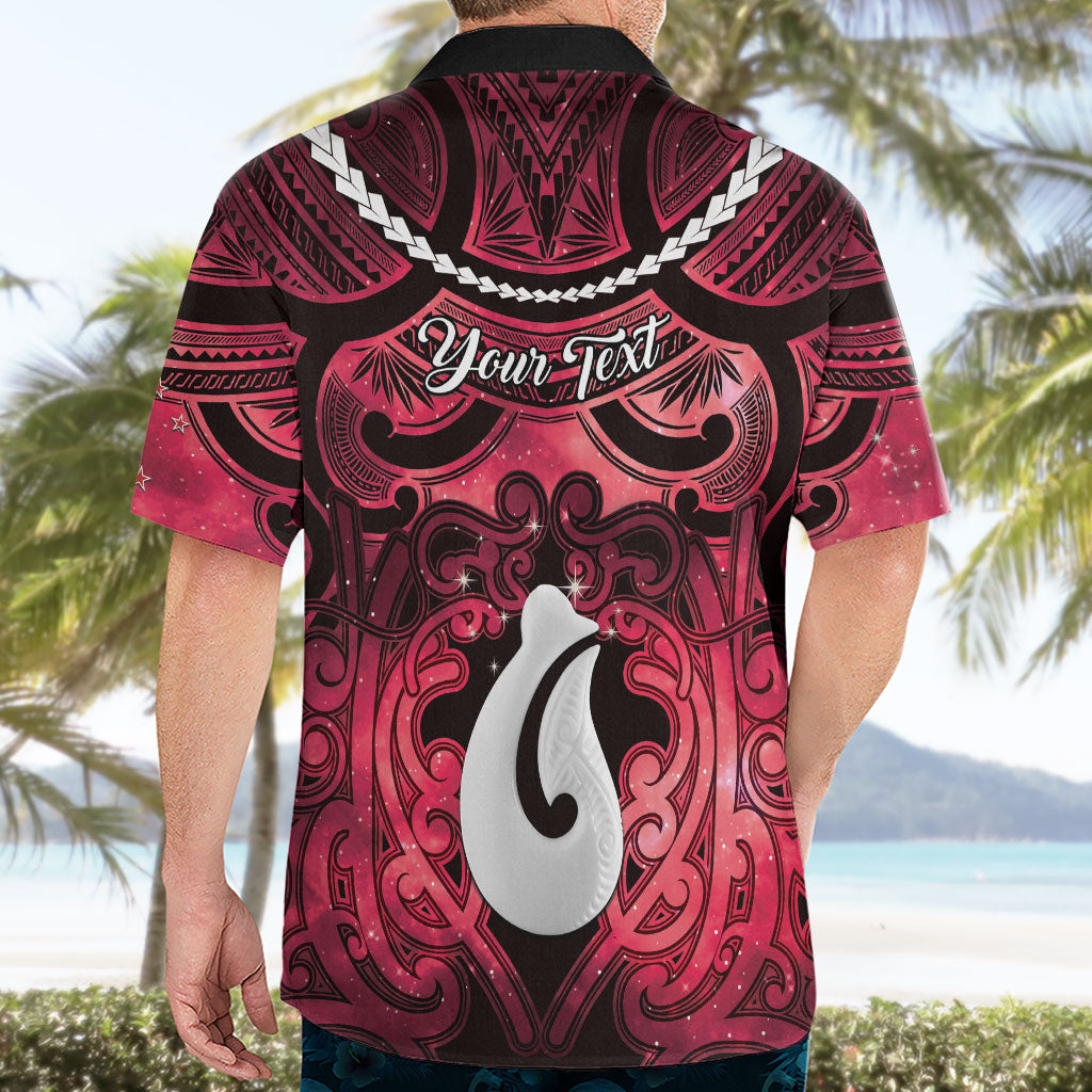 Personalised Maori Matariki Hei Matau Whero Hawaiian Shirt Maori Kowhaiwhai Pattern Galaxy
