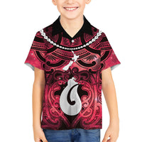 Personalised Maori Matariki Hei Matau Whero Hawaiian Shirt Maori Kowhaiwhai Pattern Galaxy