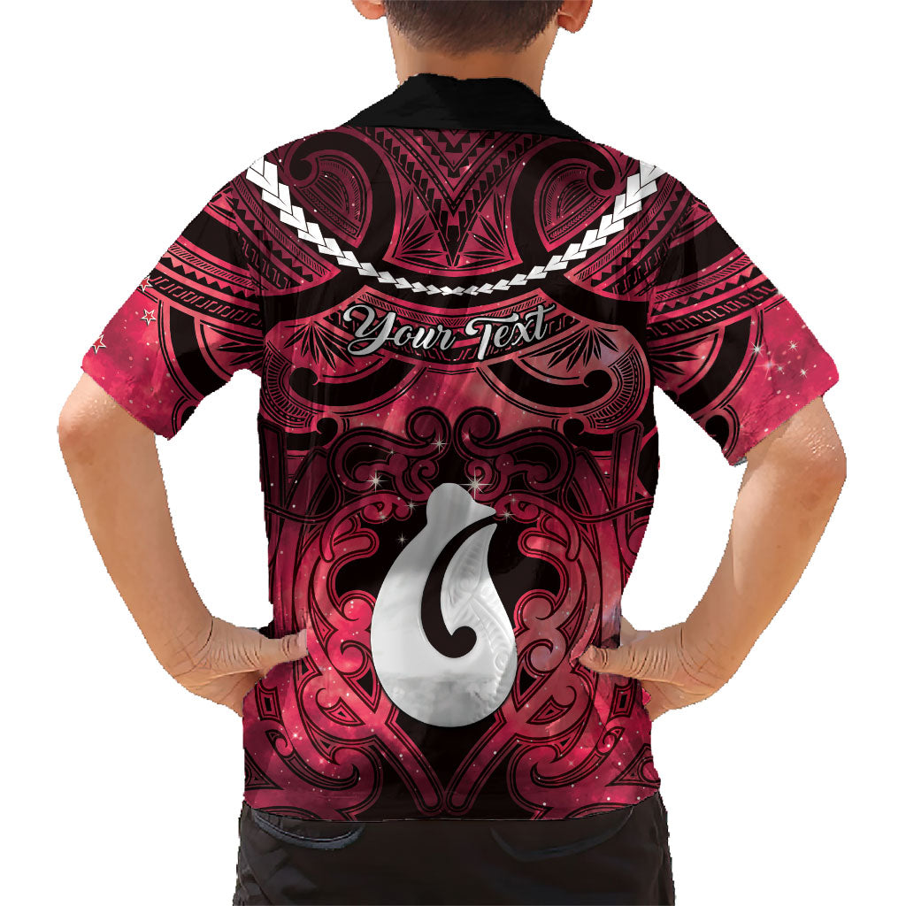 Personalised Maori Matariki Hei Matau Whero Hawaiian Shirt Maori Kowhaiwhai Pattern Galaxy
