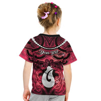 Personalised Maori Matariki Hei Matau Whero Kid T Shirt Maori Kowhaiwhai Pattern Galaxy LT01 - Polynesian Pride