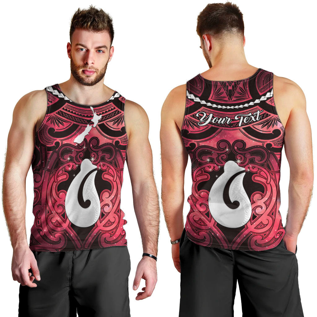 Personalised Maori Matariki Hei Matau Whero Men Tank Top Maori Kowhaiwhai Pattern Galaxy LT01 - Polynesian Pride