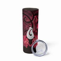Personalised Maori Matariki Hei Matau Whero Skinny Tumbler Maori Kowhaiwhai Pattern Galaxy LT01 - Polynesian Pride