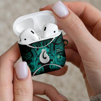 Maori Matariki Hei Matau Turquoise AirPods Case Maori Kowhaiwhai Pattern Galaxy LT01 - Polynesian Pride