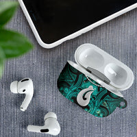 Maori Matariki Hei Matau Turquoise AirPods Case Maori Kowhaiwhai Pattern Galaxy LT01 - Polynesian Pride