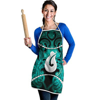 Maori Matariki Hei Matau Turquoise Apron Maori Kowhaiwhai Pattern Galaxy LT01 - Polynesian Pride