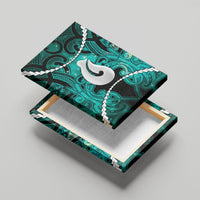 Maori Matariki Hei Matau Turquoise Canvas Wall Art Maori Kowhaiwhai Pattern Galaxy LT01 - Polynesian Pride