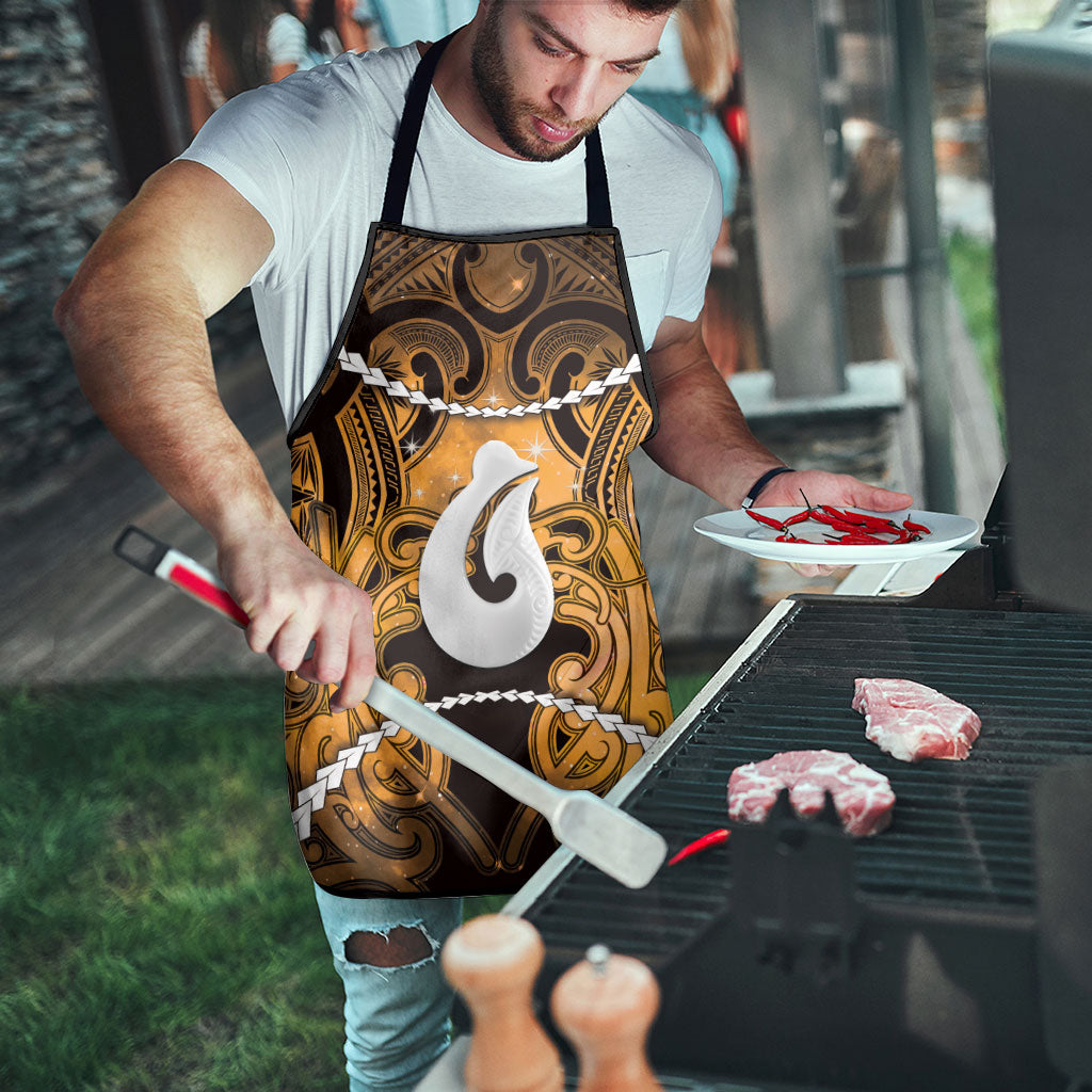 Maori Matariki Hei Matau Kowhai Apron Maori Kowhaiwhai Pattern Galaxy LT01 - Polynesian Pride
