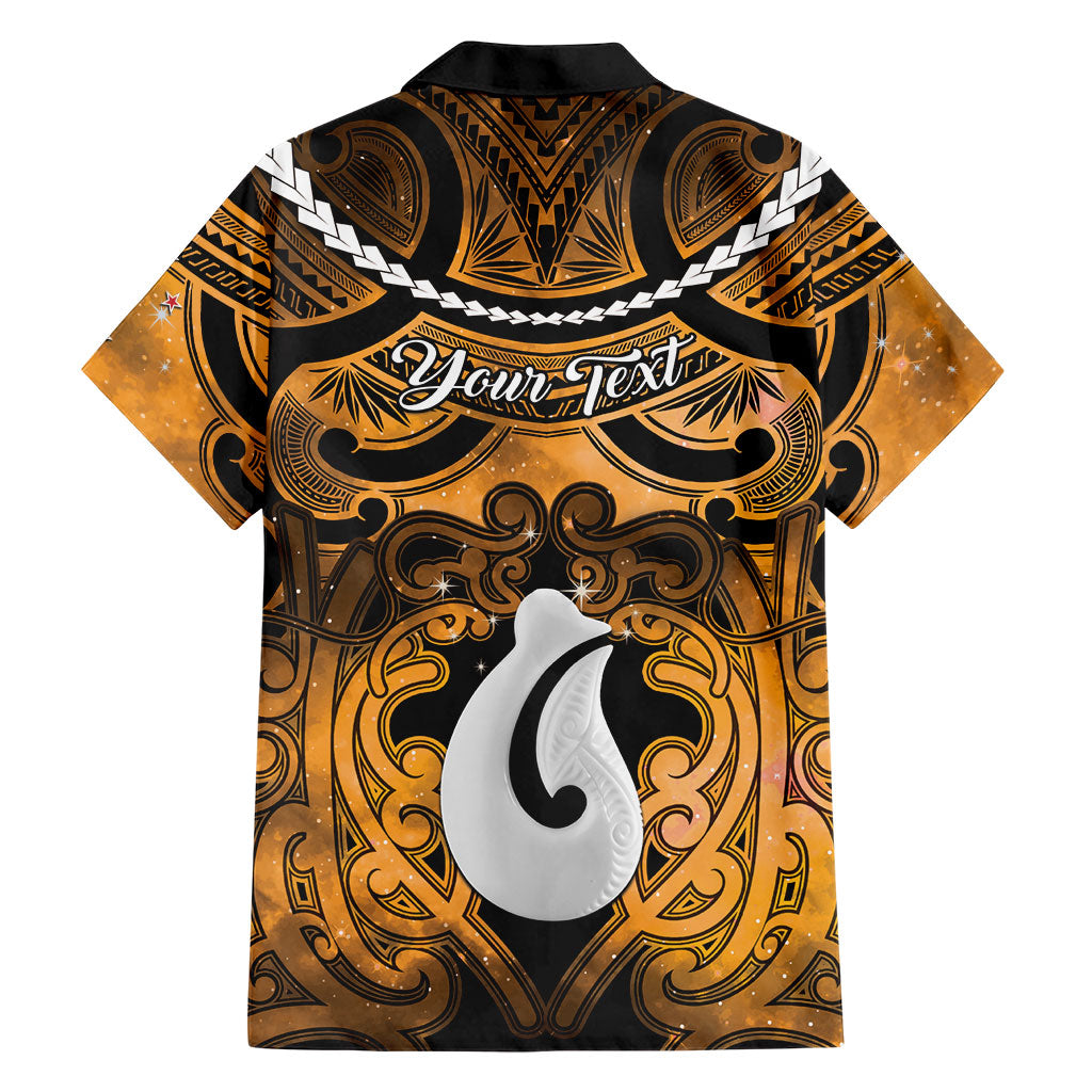 Personalised Maori Matariki Hei Matau Kowhai Family Matching Long Sleeve Bodycon Dress and Hawaiian Shirt Maori Kowhaiwhai Pattern Galaxy LT01 - Polynesian Pride