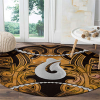 Maori Matariki Hei Matau Kowhai Round Carpet Maori Kowhaiwhai Pattern Galaxy LT01 - Polynesian Pride