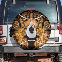 Maori Matariki Hei Matau Kowhai Spare Tire Cover Maori Kowhaiwhai Pattern Galaxy LT01 Yellow - Polynesian Pride