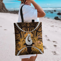 Maori Matariki Hei Matau Kowhai Tote Bag Maori Kowhaiwhai Pattern Galaxy LT01 - Polynesian Pride