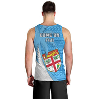 Fiji Rugby Men Tank Top Come On Fijian Tapa Pattern LT01 - Polynesian Pride