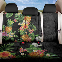 Hawaii Pineapple Tropical Back Car Seat Cover Colorful Hibiscus Plumeria LT01 One Size Black - Polynesian Pride