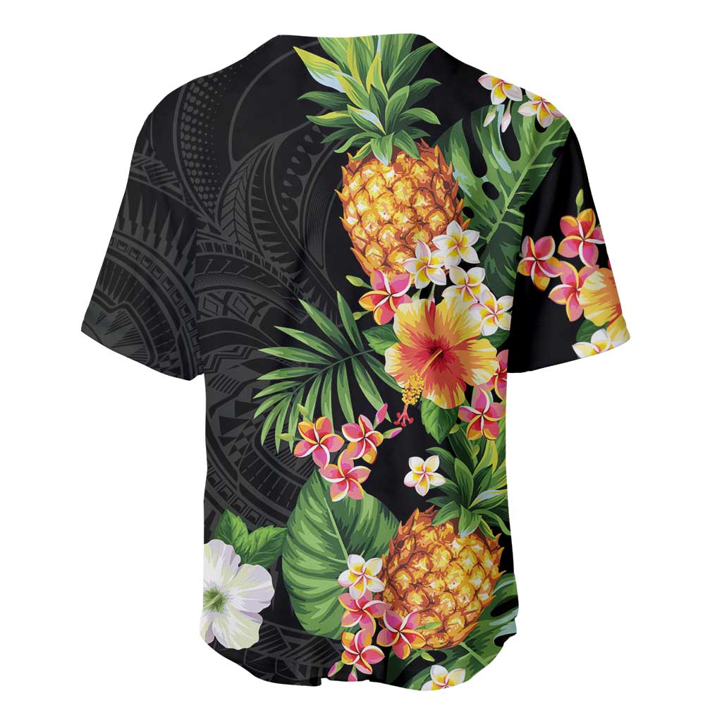 Hawaii Pineapple Tropical Baseball Jersey Colorful Hibiscus Plumeria LT01 - Polynesian Pride