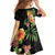 Hawaii Pineapple Tropical Family Matching Summer Maxi Dress and Hawaiian Shirt Colorful Hibiscus Plumeria