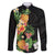 Hawaii Pineapple Tropical Family Matching Summer Maxi Dress and Hawaiian Shirt Colorful Hibiscus Plumeria