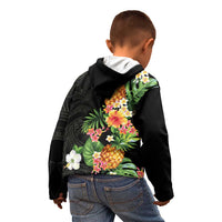 Hawaii Pineapple Tropical Kid Hoodie Colorful Hibiscus Plumeria
