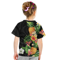 Hawaii Pineapple Tropical Kid T Shirt Colorful Hibiscus Plumeria