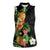 Hawaii Pineapple Tropical Women Sleeveless Polo Shirt Colorful Hibiscus Plumeria