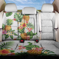 Hawaii Pineapple Tropical Back Car Seat Cover Luminous Hibiscus Plumeria LT01 One Size White - Polynesian Pride