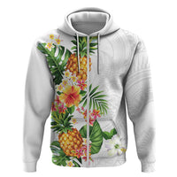 Hawaii Pineapple Tropical Hoodie Luminous Hibiscus Plumeria