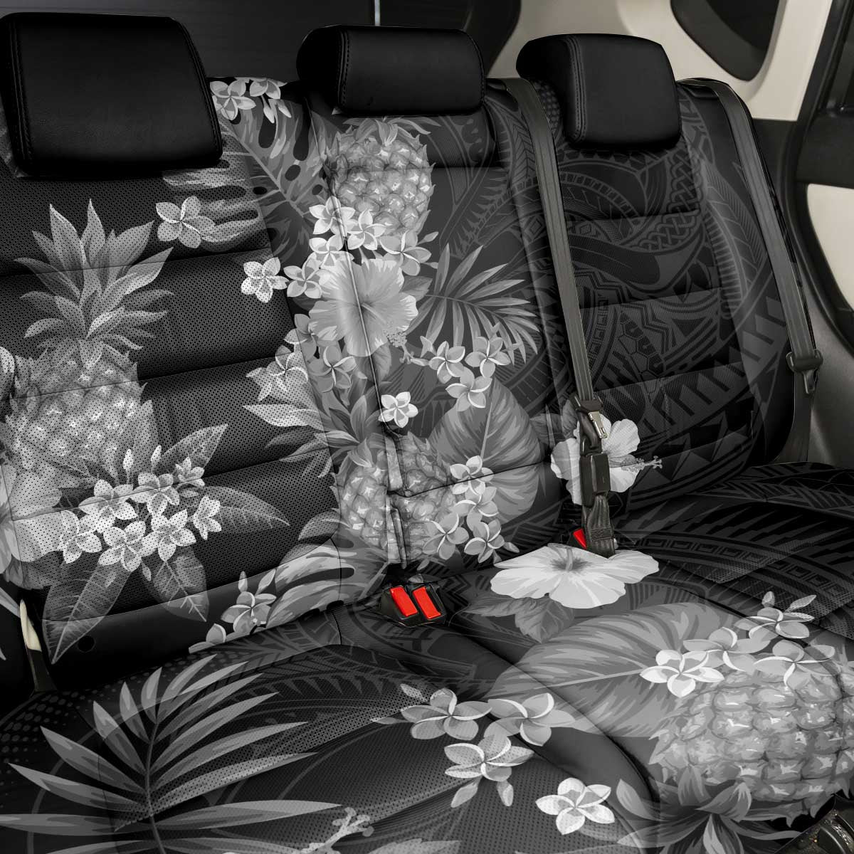 Hawaii Pineapple Tropical Back Car Seat Cover Neutral Hibiscus Plumeria LT01 - Polynesian Pride