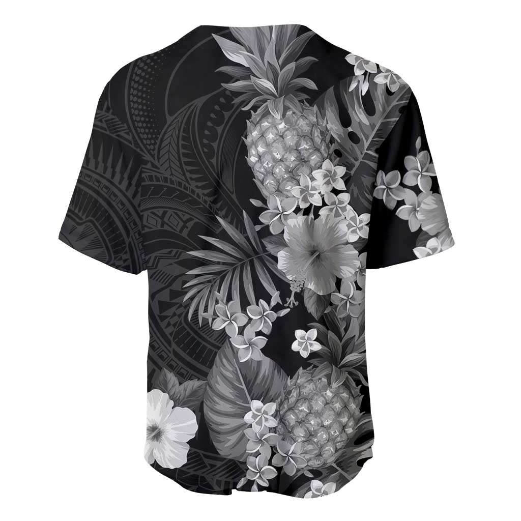 Hawaii Pineapple Tropical Baseball Jersey Neutral Hibiscus Plumeria LT01 - Polynesian Pride