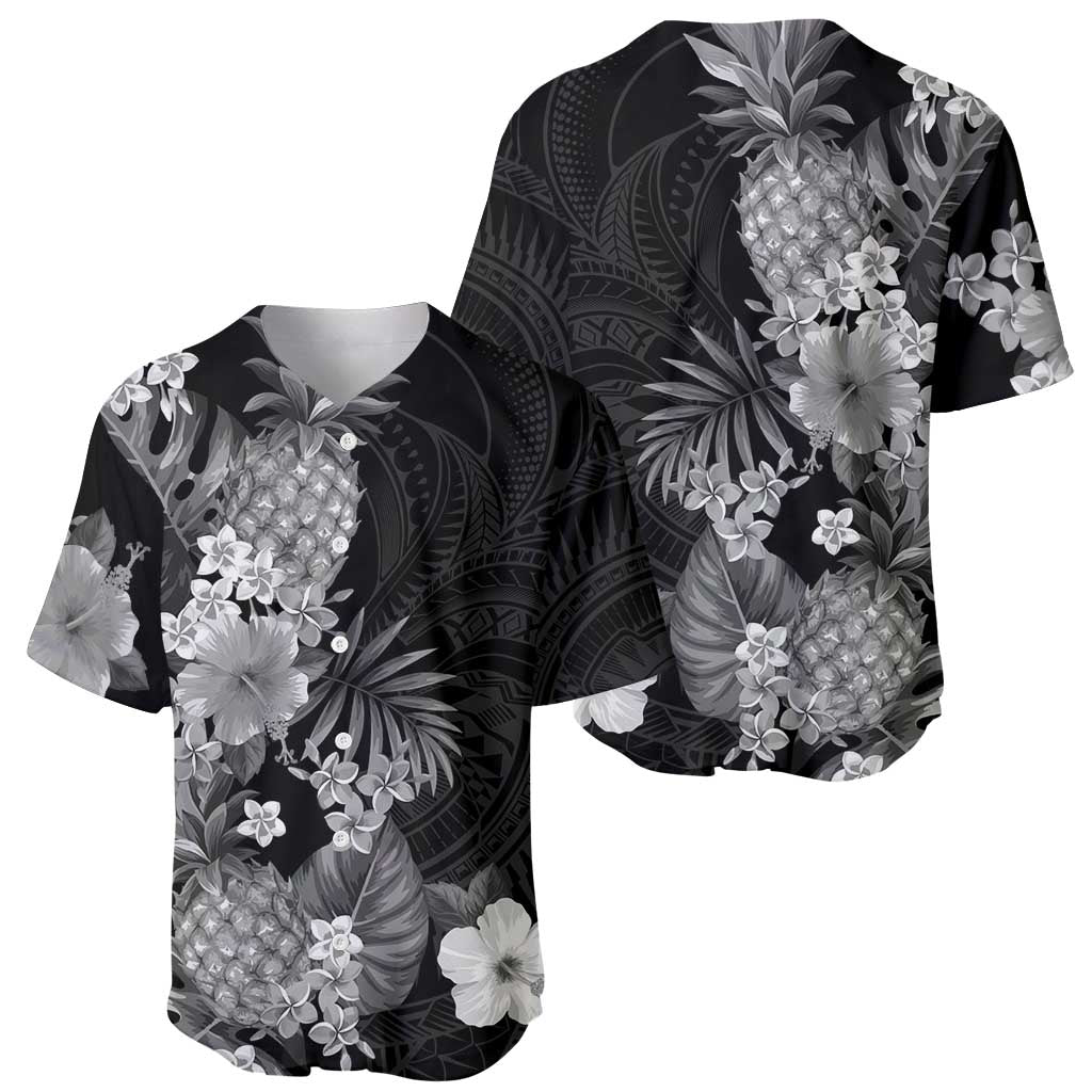 Hawaii Pineapple Tropical Baseball Jersey Neutral Hibiscus Plumeria LT01 - Polynesian Pride