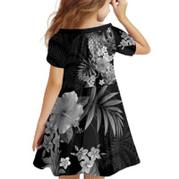 Hawaii Pineapple Tropical Family Matching Short Sleeve Bodycon Dress and Hawaiian Shirt Neutral Hibiscus Plumeria LT01 - Polynesian Pride