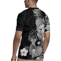 Hawaii Pineapple Tropical Rugby Jersey Neutral Hibiscus Plumeria