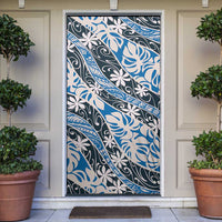 Ninamu Tahiti Tiare Monstera Door Cover Polynesian Pattern Curve Style - Polynesian Pride