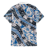 Ninamu Tahiti Tiare Monstera Family Matching Off Shoulder Short Dress and Hawaiian Shirt Polynesian Pattern Curve Style - Polynesian Pride