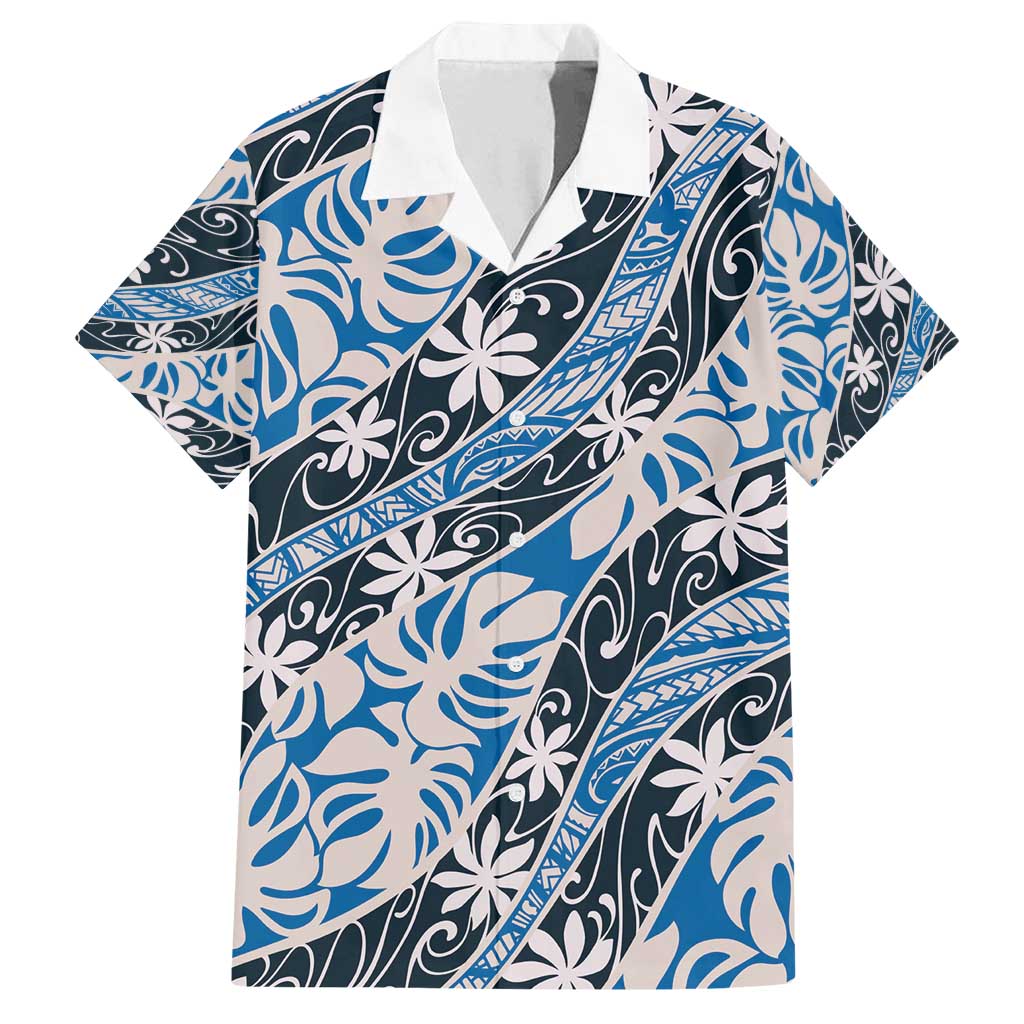 Ninamu Tahiti Tiare Monstera Family Matching Summer Maxi Dress and Hawaiian Shirt Polynesian Pattern Curve Style - Polynesian Pride