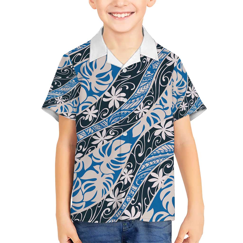 Ninamu Tahiti Tiare Monstera Hawaiian Shirt Polynesian Pattern Curve Style - Polynesian Pride