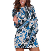 Ninamu Tahiti Tiare Monstera Hoodie Dress Polynesian Pattern Curve Style - Polynesian Pride