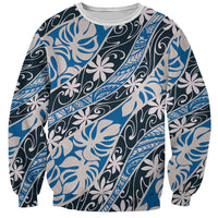 Ninamu Tahiti Tiare Monstera Sweatshirt Polynesian Pattern Curve Style - Polynesian Pride