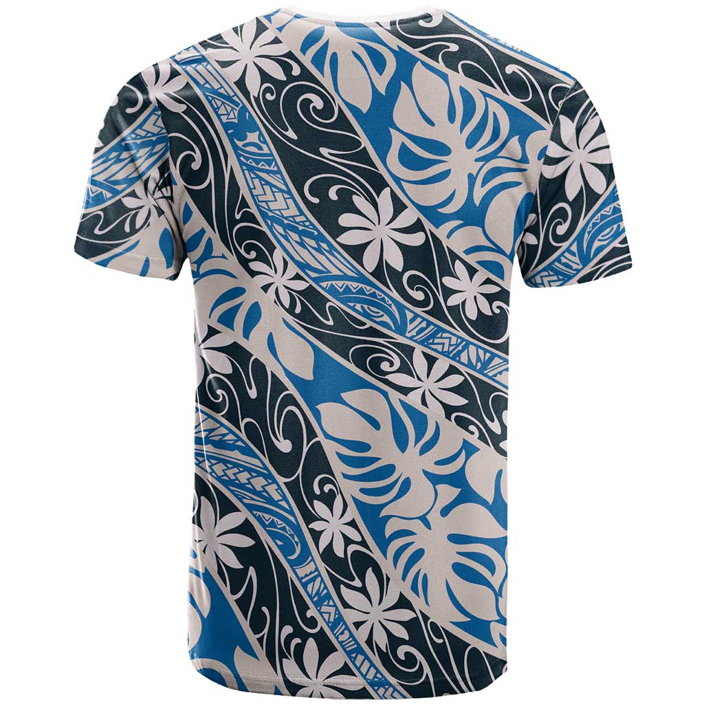 Ninamu Tahiti Tiare Monstera T Shirt Polynesian Pattern Curve Style - Polynesian Pride