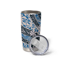 Ninamu Tahiti Tiare Monstera Tumbler Cup Polynesian Pattern Curve Style - Polynesian Pride