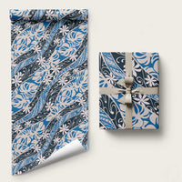 Ninamu Tahiti Tiare Monstera Wrapping Paper Polynesian Pattern Curve Style - Polynesian Pride