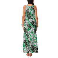 Matie Tahiti Tiare Monstera Family Matching Tank Maxi Dress and Hawaiian Shirt Polynesian Pattern Curve Style - Polynesian Pride