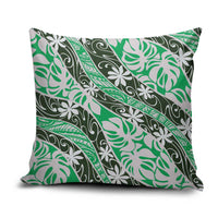 Matie Tahiti Tiare Monstera Pillow Cover Polynesian Pattern Curve Style - Polynesian Pride