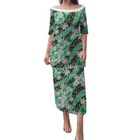 Matie Tahiti Tiare Monstera Puletasi Polynesian Pattern Curve Style - Polynesian Pride