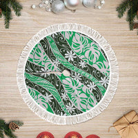 Matie Tahiti Tiare Monstera Tree Skirt Polynesian Pattern Curve Style - Polynesian Pride