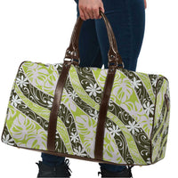 Olive Tahiti Tiare Monstera Travel Bag Polynesian Pattern Curve Style - Polynesian Pride