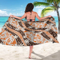 Puatou Tahiti Tiare Monstera Sarong Polynesian Pattern Curve Style - Polynesian Pride