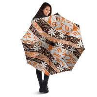 Puatou Tahiti Tiare Monstera Umbrella Polynesian Pattern Curve Style - Polynesian Pride