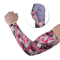 Tarona Tahiti Tiare Monstera Arm Sleeves Polynesian Pattern Curve Style - Polynesian Pride