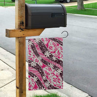 Tarona Tahiti Tiare Monstera Garden Flag Polynesian Pattern Curve Style - Polynesian Pride