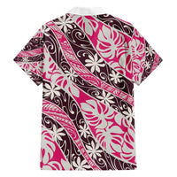 Tarona Tahiti Tiare Monstera Hawaiian Shirt Polynesian Pattern Curve Style - Polynesian Pride